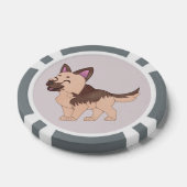 Kawaii German Shepherd Dog Pokerchips (Einzeln)