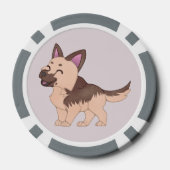 Kawaii German Shepherd Dog Pokerchips (Rückseite)