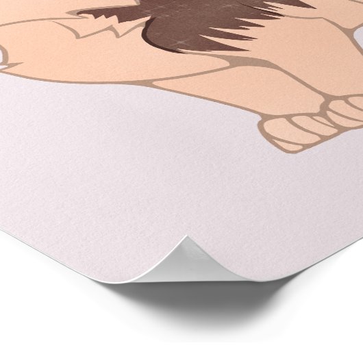 Kawaii German Shepherd Dog Poster (Ecke)