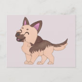 Kawaii German Shepherd Dog Postkarte (Vorderseite)