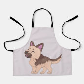 Kawaii German Shepherd Dog Schürze (Vorderseite)