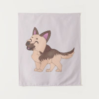 Kawaii German Shepherd Dog