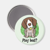Kawaii German Shorthaired Pointer Magnet (Vorderseite/Rückseite)