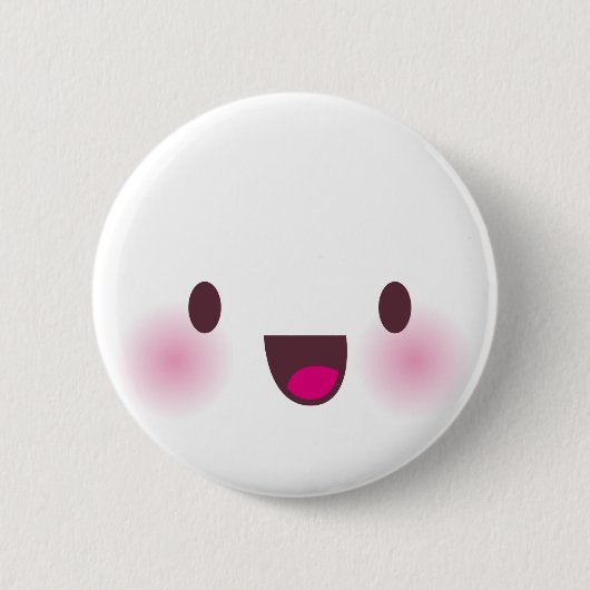 Kawaii-Gesicht Button (Vorderseite)