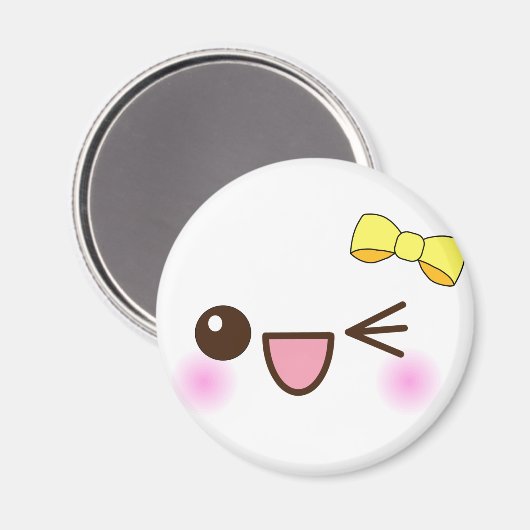 Kawaii Gesicht! Magnet (Vorderseite/Rückseite)