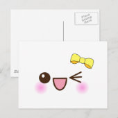 Kawaii Gesicht! Postkarte (Vorne/Hinten)