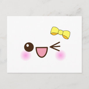Kawaii Gesicht! Postkarte