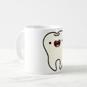 Kawaii Gesunder Zahn Kaffeetasse (Vorderseite Links)