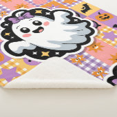 Kawaii Ghost Blanket - Niedlicher Patchwork Cartoo Sherpadecke (3/4)