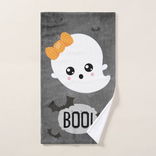 Kawaii Ghost Boo Halloween Handtuch (Handtuch)