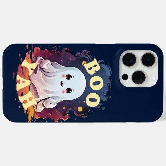 Kawaii Ghost Booyah Case-Mate iPhone Hülle (Rückseite (Horizontal))