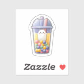 Kawaii Ghost Bubble Tea Sticker - Niedlich Tiny Gh (Blatt)