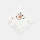 Kawaii Ghost Cat Halloween Napkins - Niedliche Spo Serviette (Ecke)