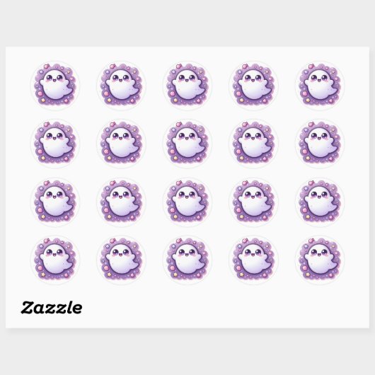 Kawaii Ghost Craft Sticker Pastel Halloween Süsse (Blatt)