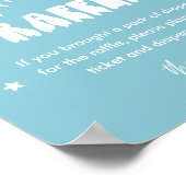 Kawaii Ghost Diaper Raffle Baby Showspielzeichen Poster (Ecke)