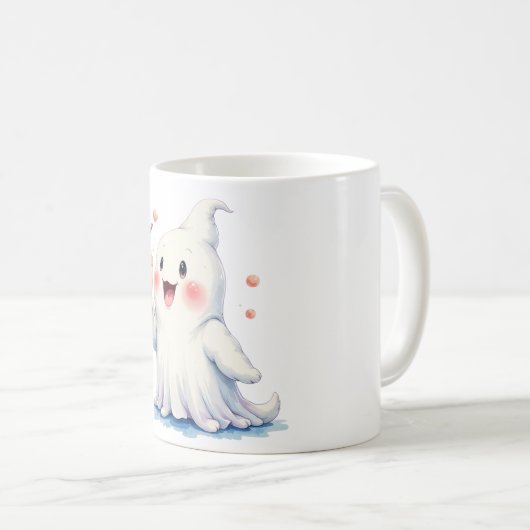 Kawaii Ghost Drinking Soda Tasse (VorderseiteRechts)