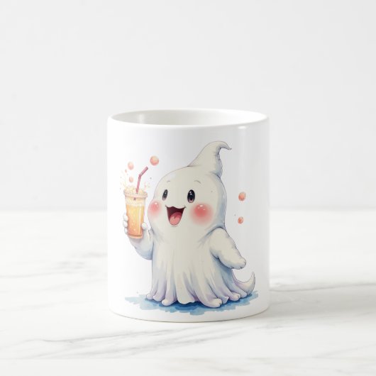 Kawaii Ghost Drinking Soda Tasse (Mittel)