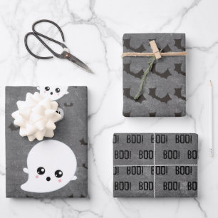 Kawaii Ghost Geschenkpapier Set