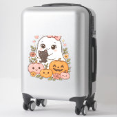 Kawaii Ghost Halloween Black Cat Pumpkin Fall Spoo Aufkleber (Koffer)