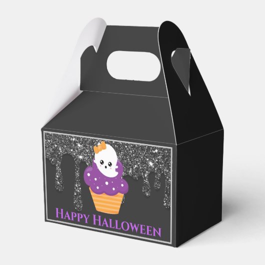 Kawaii Ghost Halloween Cupcake Geschenkschachtel (Rückseite)
