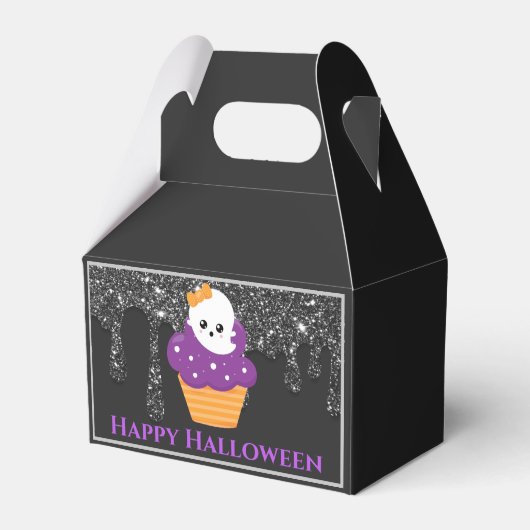 Kawaii Ghost Halloween Cupcake Geschenkschachtel (Vorderseite)