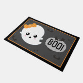Kawaii Ghost Halloween Fußmatte (Schrägansicht)