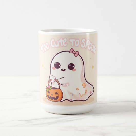 Kawaii Ghost Halloween-Geschenk Kaffeetasse (Mittel)