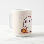 Kawaii Ghost Halloween-Geschenk Kaffeetasse (Vorderseite Links)