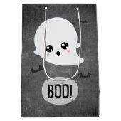 Kawaii Ghost Halloween Mittlere Geschenktüte (Rückseite)