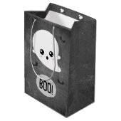 Kawaii Ghost Halloween Mittlere Geschenktüte (Rückseite Schrägansicht)
