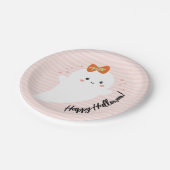 Kawaii Ghost Halloween Pappteller (Schrägansicht)