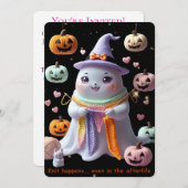 *Kawaii Ghost knitting Halloween Einladung Sticke (Vorne/Hinten)