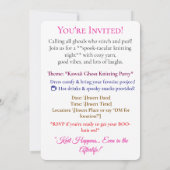 *Kawaii Ghost knitting Halloween Einladung Sticke (Rückseite)