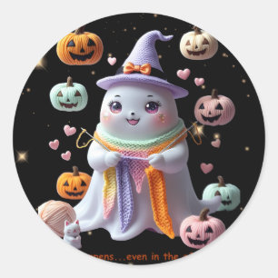 *Kawaii Ghost Knitting Sticker - Niedliches Hallow