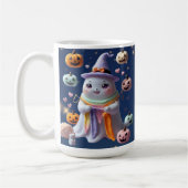 Kawaii Ghost Knitting Tasse - Niedliches Halloween (Links)