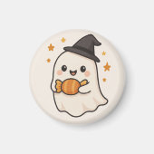 Kawaii Ghost mit Halloween Candy Magnet (Vorne)