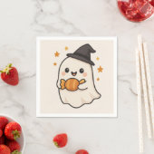 Kawaii Ghost mit Halloween Candy Serviette (Beispiel)