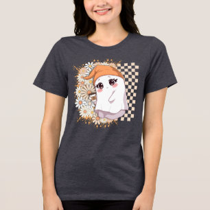 Kawaii Ghost mit Kaffee und Milchprodukten - Niedl Tri-Blend Shirt