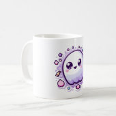 Kawaii Ghost Tasse Niedlich Pastell Halloween Kaff (Vorderseite Links)