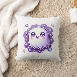 Kawaii Ghost Throw Kissen - Niedliches Pastell Hal