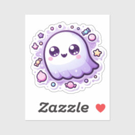 Kawaii Ghost Vinyl Niedlich Candy Pastel Halloween Aufkleber
