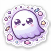 Kawaii Ghost Vinyl Niedlich Candy Pastel Halloween Aufkleber (Vorderseite)