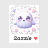 Kawaii Ghost Vinyl Sticker - Niedliche Pastel Hall (Blatt)