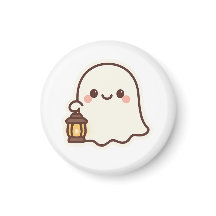 Kawaii Ghost with Lantern - Niedlich Spirit Design