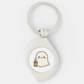 Kawaii Ghost with Lantern - Niedlich Spirit Design Schlüsselanhänger (Vorderseite)
