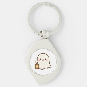 Kawaii Ghost with Lantern - Niedlich Spirit Design Schlüsselanhänger