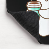 Kawaii Ghost With Pumpkin Coffee Cozy Halloween Au Mousepad (Ecke)