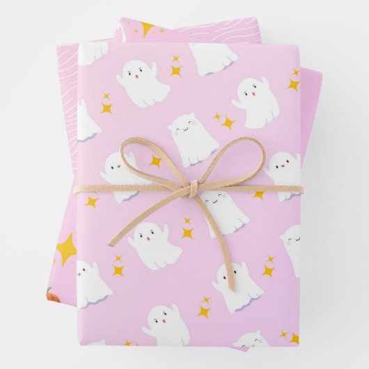 Kawaii ghost wrapping paper geschenkpapier set (Beispiel)