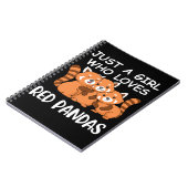 Kawaii gibt Frauen nur ein Mädchen, das Red Pandas Notizblock (Linke Seite)