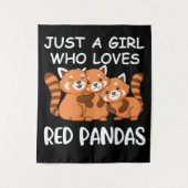 Kawaii gibt Frauen nur ein Mädchen, das Red Pandas Wandteppich (Vorderseite)